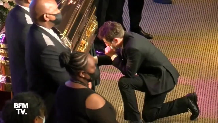 Starosta Minneapolisu Jacob Frey se rozplakal na pohřbu George Floyda (†46)