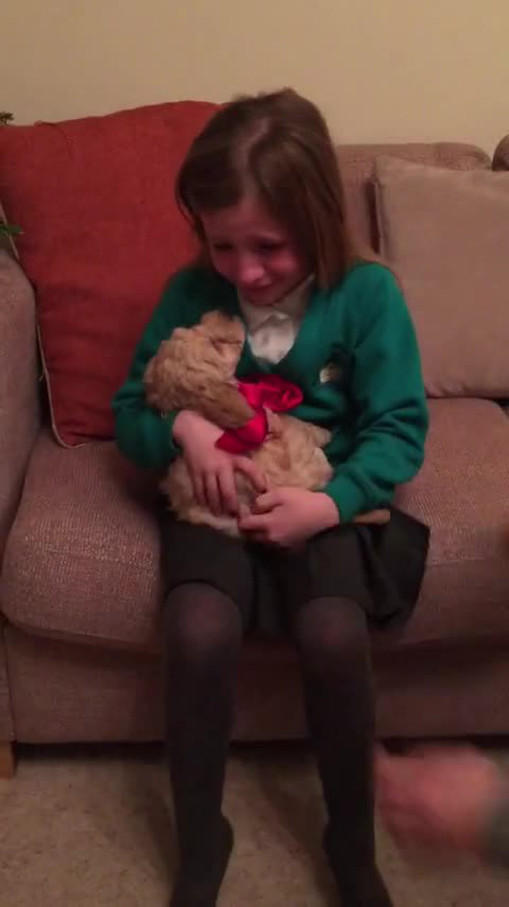 Zavři oči a dej mi plyšáka, říkal holčičce tatínek o Vánocích. Když je znova otevřela, propukla v pláč!