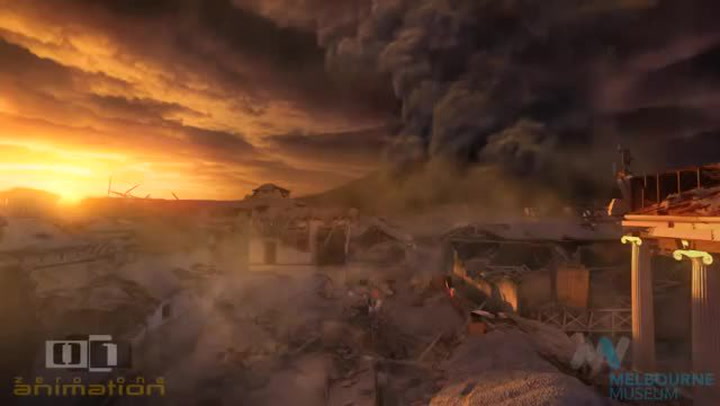 Podívejte se na zkázu Pompejí na unikátní animaci! Sopečný popel pohltil celé město