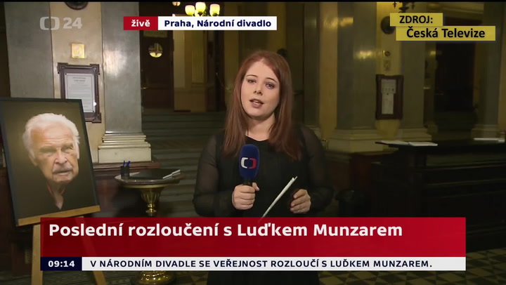Redaktorka České televize oznámila, že nad Národním divadlem poletí rakev