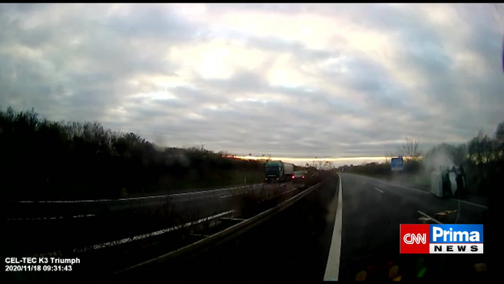 Tragická dopravní nehoda na dálnici D8: Děsivé záběry ukazují prudký náraz